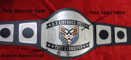Custom Name and US Air Force Logo Wrestling Championship Belt
