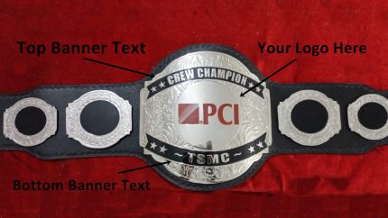 Custom Name and PCI Logo Wrestling Championship Belt