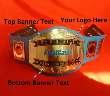 Custom Name and First Cash Logo Wrestling Championship Belt