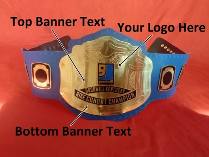 Custom Name and Good Will Logo Wrestling Championship Belt