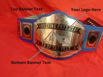 Custom Name and Roofing Pros USA Logo Wrestling Championship Belt