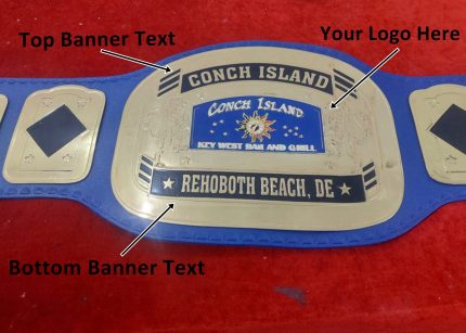 Custom Name and Firey Sun Logo Wrestling Championship Belt