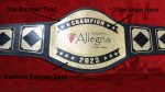 Ristorante Allegria Napa Valley Logo Wrestling Belt