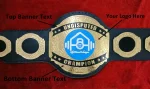 Custom Name and Life Fitness Technique Logo Wrestling Championship Belt