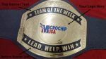 Custom Name and Microchip USA Logo Wrestling Championship Belt