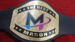 Custom Name and Mason Logo Wrestling Championship Belt - Image 4