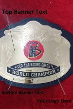 Custom Name and CED Boxing Club Logo Wrestling Championship Belt