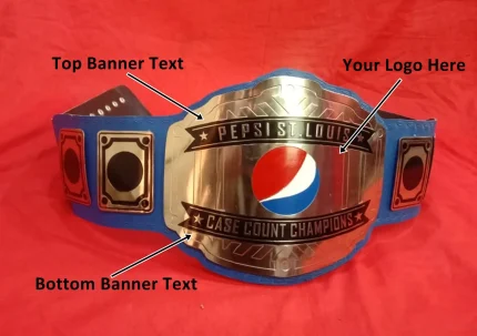 Custom Name and Pepsi Ball Logo Wrestling Championship Belt
