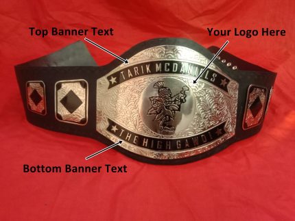 Custom Name and Cartoon Character Logo Wrestling Championship Belt