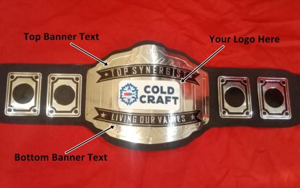 Custom Name and Cold Wine Bottle Logo Wrestling Championship Belt Adult Size