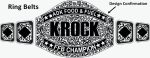 Custom Name and KROCK Logo For ADK F&F  Wrestling Championship Belt - Image 3