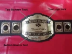 Custom Name and Three Oaks Logo Med Care Wrestling Championship Belt