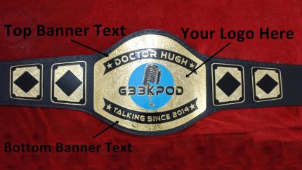 Custom Name and Mic Logo Wrestling Championship Belt