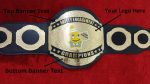 Custom Name and Safety Smiley Toe Logo Wrestling Championship Belt