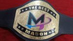 Custom Name and Mason Logo Wrestling Championship Belt - Image 2