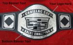 Custom Name and Cadillac Automobile Logo Wrestling Championship Belt