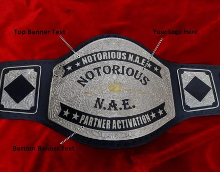 Custom Name and Crown Logo For Your Firm Wrestling Championship Belt